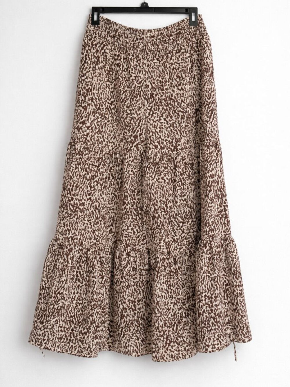 Light Breezy Airy Extreme Flare Leg Palazzo All Over Print Tiered Jogger Pants - Picture 7 of 11